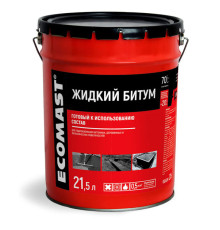 Жидкий битум ECOMAST 21,5 л, металлическая упаковка 24647