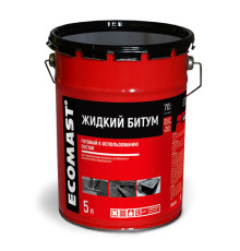 Жидкий битум ECOMAST 5л, металлическая упаковка, 4шт 24617
