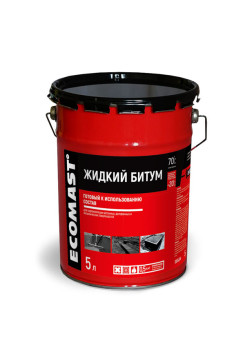 Жидкий битум ECOMAST 5л, металлическая упаковка, 4шт 24617