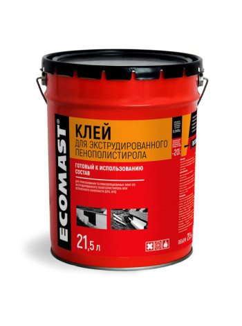 Клей для экструдированного пенополистирола ECOMAST 21,5 л, металлическая упаковка 24645