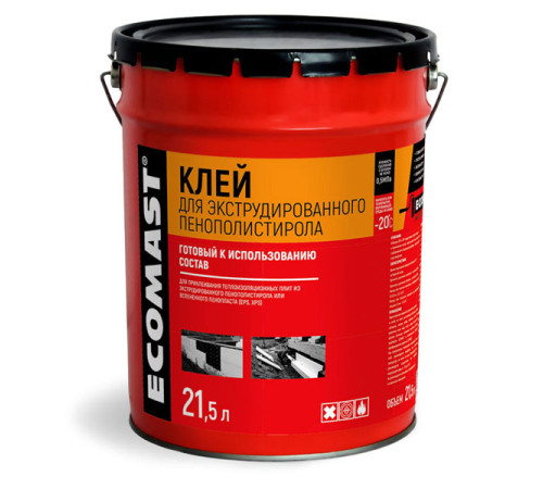 Клей для экструдированного пенополистирола ECOMAST 21,5 л, металлическая упаковка 24645