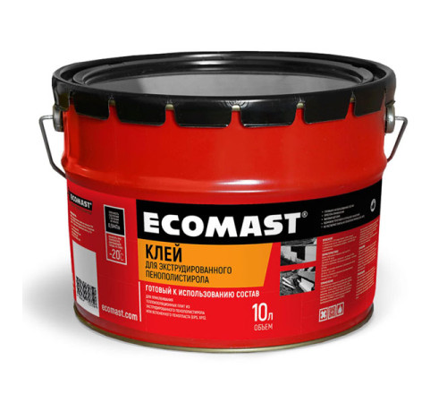 Клей для экструдированного пенополистирола ECOMAST 10л, металлическая упаковка 24628