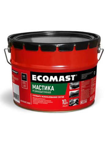 Резинобитумная мастика ECOMAST 10л, металлическая упаковка 24622