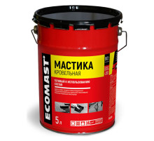 Кровельная мастика ECOMAST 5л, металлическая упаковка, 4шт 24599