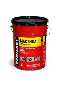 Кровельная мастика ECOMAST 5л, металлическая упаковка, 4шт 24599