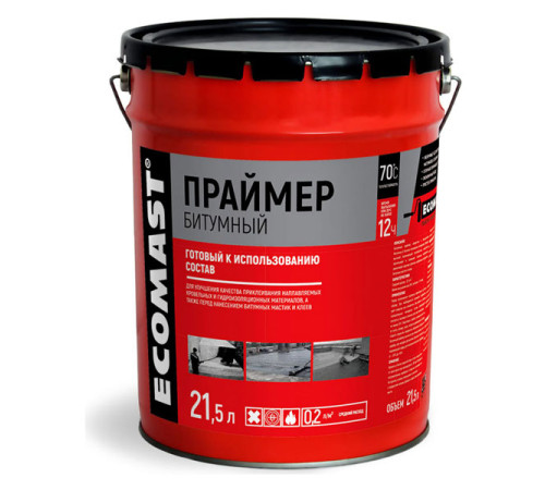 Битумный праймер ECOMAST 21,5 л металлическая упаковка 24641