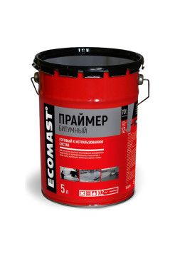 Битумный праймер ECOMAST 5 л, металлическая упаковка, 4 штуки 24608