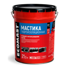 Гидроизоляционная мастика ECOMAST 21,5 л, металлическая упаковка 24631