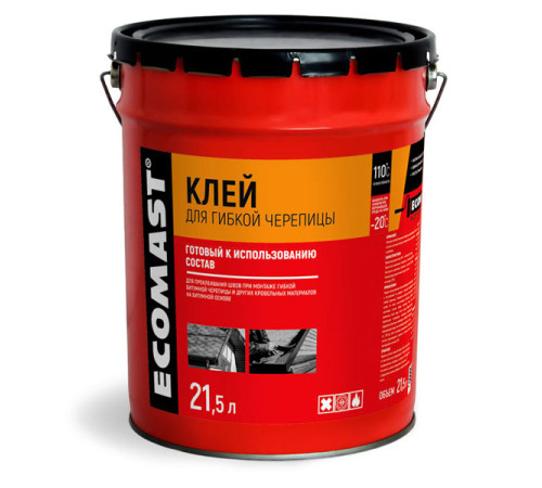 Клей для гибкой черепицы ECOMAST 21,5 л, металлическая упаковка 24644