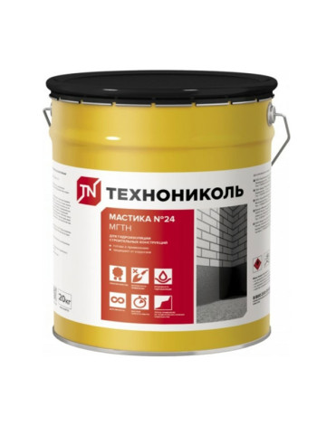 Гидроизоляционная мастика Технониколь №24 МГТН, ведро 20 кг ЦБ769348