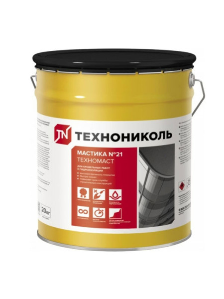 Кровельная мастика Технониколь №21 Техномаст, ведро 20 кг ЦБ769338