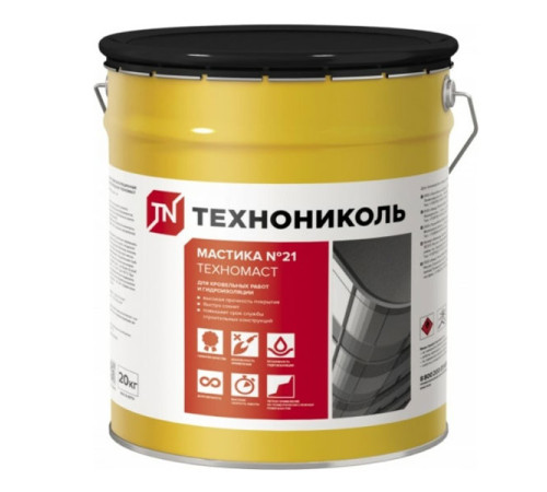 Кровельная мастика Технониколь №21 Техномаст, ведро 20 кг ЦБ769338