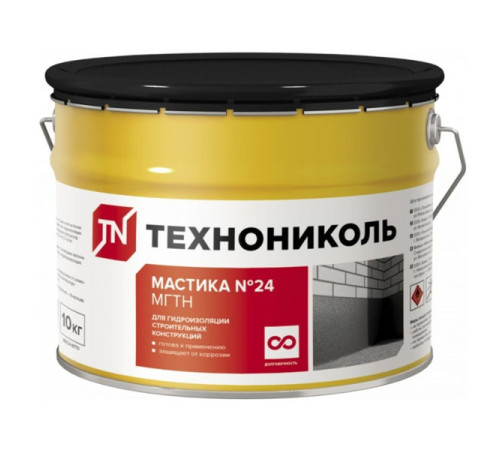 Гидроизоляционная мастика Технониколь №24 МГТН, ведро 10 кг ЦБ769349