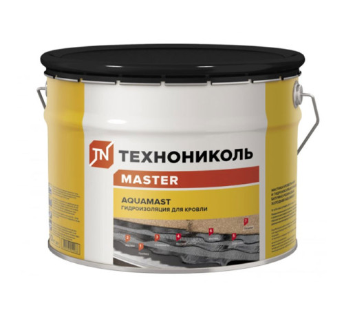 Битумно-резиновая мастика Технониколь AquaMast, ведро 10 кг TN393557
