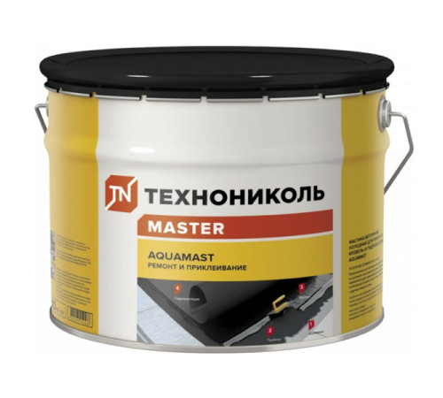 Мастика для ремонта Технониколь AquaMast, ведро 10 кг TN393560