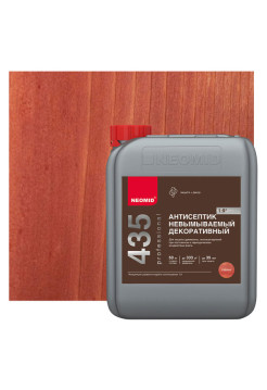 Декоративный невымываемый антисептик NEOMID 435 5 кг, рябина Н-435-5/к1:9 ряб.