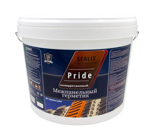 Двухкомпонентный полиуретановый герметик для межпанельных швов Sealit Pride серый 12,5 кг 2104