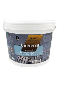 Акриловый герметик для межпанельных швов широкого спектра Sealit Universal 15 кг серый 117004
