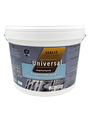 Акриловый герметик для межпанельных швов широкого спектра Sealit Universal 15 кг белый 117002