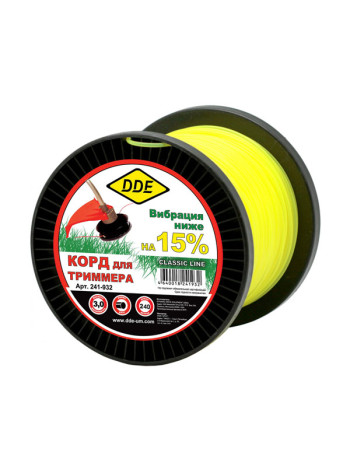 Корд триммерный Classic line (3 мм х 240 м; круг; желтый) DDE 241-932