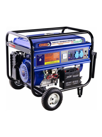 Гибридный генератор газ-бензин СПЕЦ HG-7000 и комплект для подключения к сети+баллону