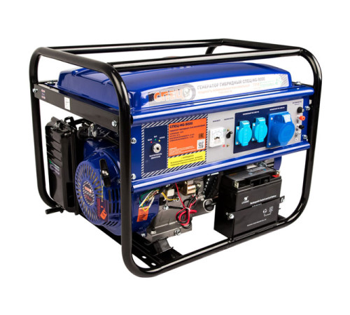 Гибридный генератор газ-бензин СПЕЦ HG-9000 и комплект для подключения к сети+баллону