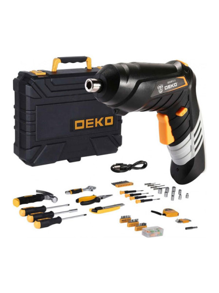 Аккумуляторная отвертка DEKO DKS4FU-Li + набор инструментов 112 предметов 063-4153