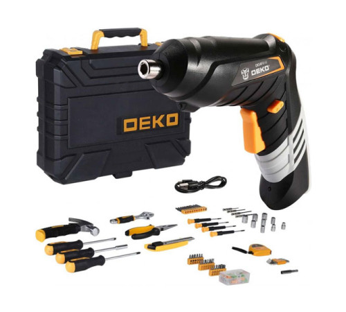Аккумуляторная отвертка DEKO DKS4FU-Li + набор инструментов 112 предметов 063-4153