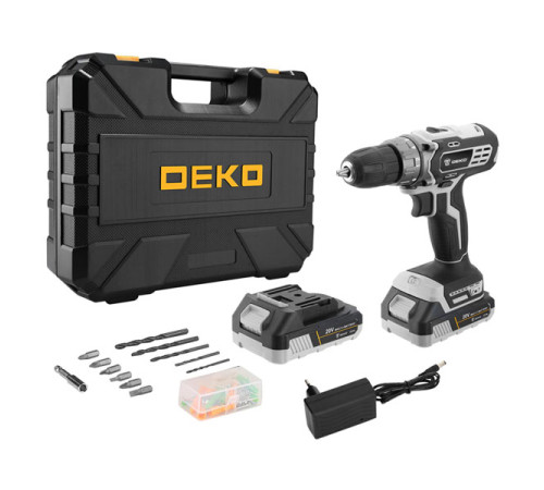 Аккумуляторная дрель-шуруповерт DEKO DKCD20 Black Edition SET3 063-4050
