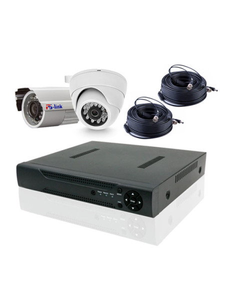 Комплект видеонаблюдения PS-link AHD 2Мп KIT-B202HD 1 камера для улицы 1 для помещения 2998