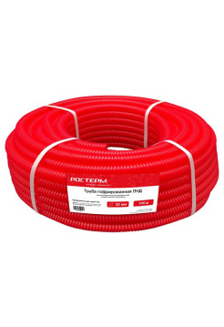 Гофрированная труба РОСТерм ПНД d25 мм., 100 м., красная Corpipe16r100