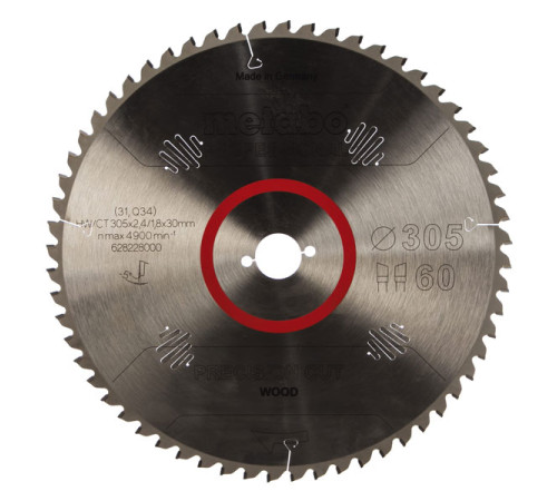Диск пильный по дереву (305x2.4х30 мм; Z60WZ) Metabo 628228000