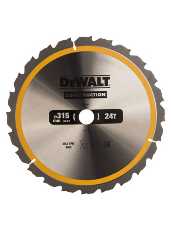 Диск пильный по дереву CONSTRUCT (315х30 мм; 24T ATB) Dewalt DT1961
