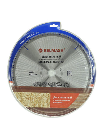 Диск пильный по дереву (315x3.4/2.2x32/30 мм; 100T) Белмаш RD135A