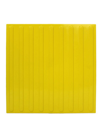 Тактильная плитка направление движения PALITRA TECHNOLOGY полоса 10шт 50245-1-PVC-500x500x4-Y-10