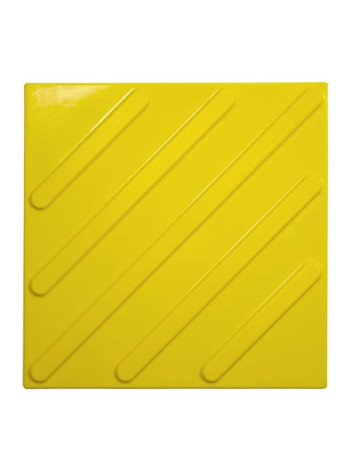 Тактильная плитка смена направления движения PALITRA TECHNOLOGY диагональ 10шт 50245-4-PVC-300x300x4-Y-10