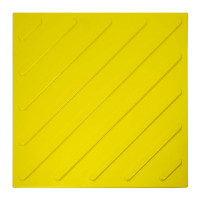Тактильная плитка смена направления движения PALITRA TECHNOLOGY диагональ 10шт 50245-4-PVC-500x500x4-Y-10