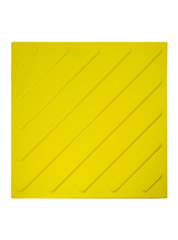 Тактильная плитка смена направления движения PALITRA TECHNOLOGY диагональ 10шт 50245-4-PVC-500x500x4-Y-10