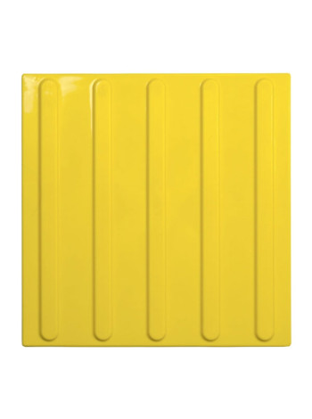 Тактильная плитка направление движения PALITRA TECHNOLOGY полоса 10шт 50245-1-PVC-300x300x4-Y-10