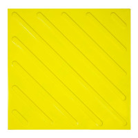 Тактильная плитка смена направления движения PALITRA TECHNOLOGY диагональ 10шт 50245-1-PU-500x500x4-Y-10