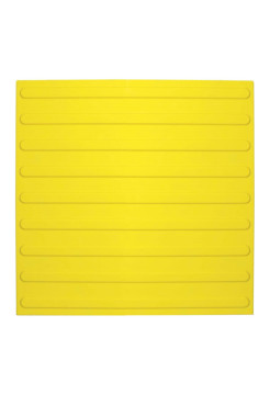 Тактильная плитка направление движения PALITRA TECHNOLOGY полоса 10шт 50245-1-PU-500x500x4-Y-10