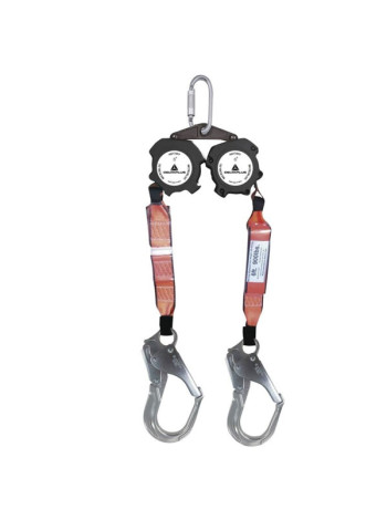 Автоматическое двух-плечевое страховочное устройство с амортизатором Delta Plus 1.8 м AN176VV