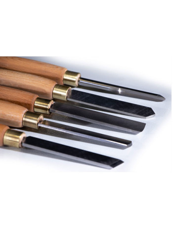 Набор резцов токарных по дереву AURA TOOLS (5 шт; Р6М5) 89100005