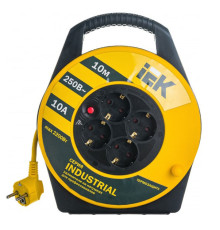 Удлинитель на катушке с термозащитой IEK Industrial УК10 4х10м 3х1.0 WKP14-10-04-10 277734
