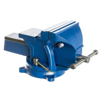 Слесарные тиски 150 мм, поворотные, стальные, с наковальней GRIFF g164010