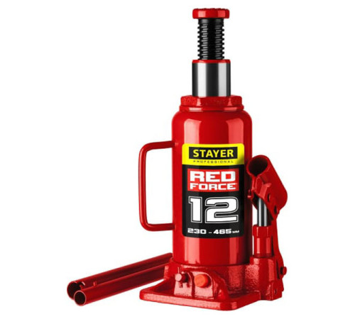 Гидравлический бутылочный домкрат Stayer RED FORCE 12т, 230-465 мм, 43160-12 43160-12_z01