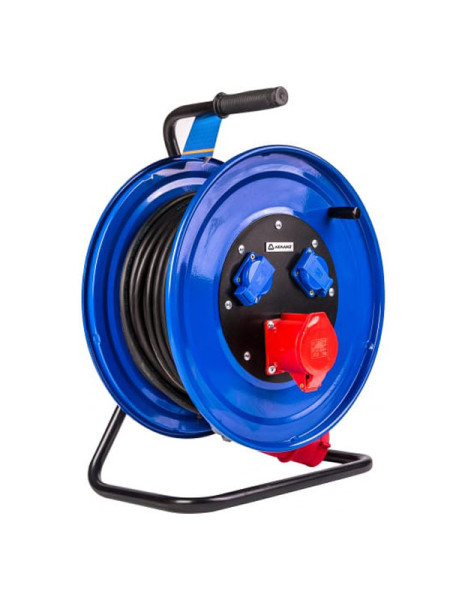 Промышленный силовой удлинитель АТЛАНТ КГ 5х2,5 20м на катушке 40201