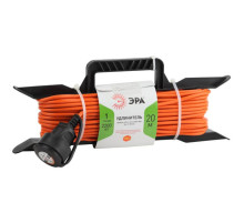 Силовой удлинитель ЭРА UFx-1-2x1.0-20m IP44 на рамке, без заземления, 1 гнездо, 20м, ПВС 2х1.0 Б0043040