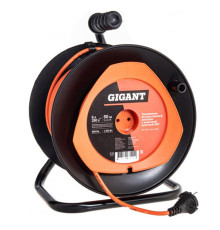 Удлинитель на пластиковой катушке Gigant ПВС 2х0,75 50м PE-033
