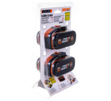 Комплект из 2х Аккумуляторов 2х20В 4.0 А/ч . WORX WA3553.2